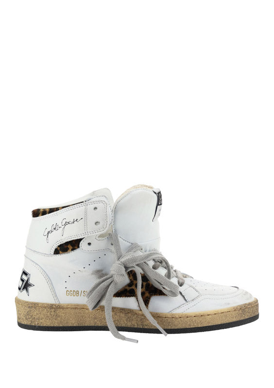 Sky Star Sneakers - White / Leopard