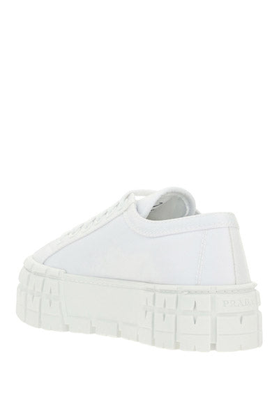 Nylon Gabardine Sneakers - White