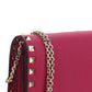 Rockstud Calfskin Chain Pouch - Blossom