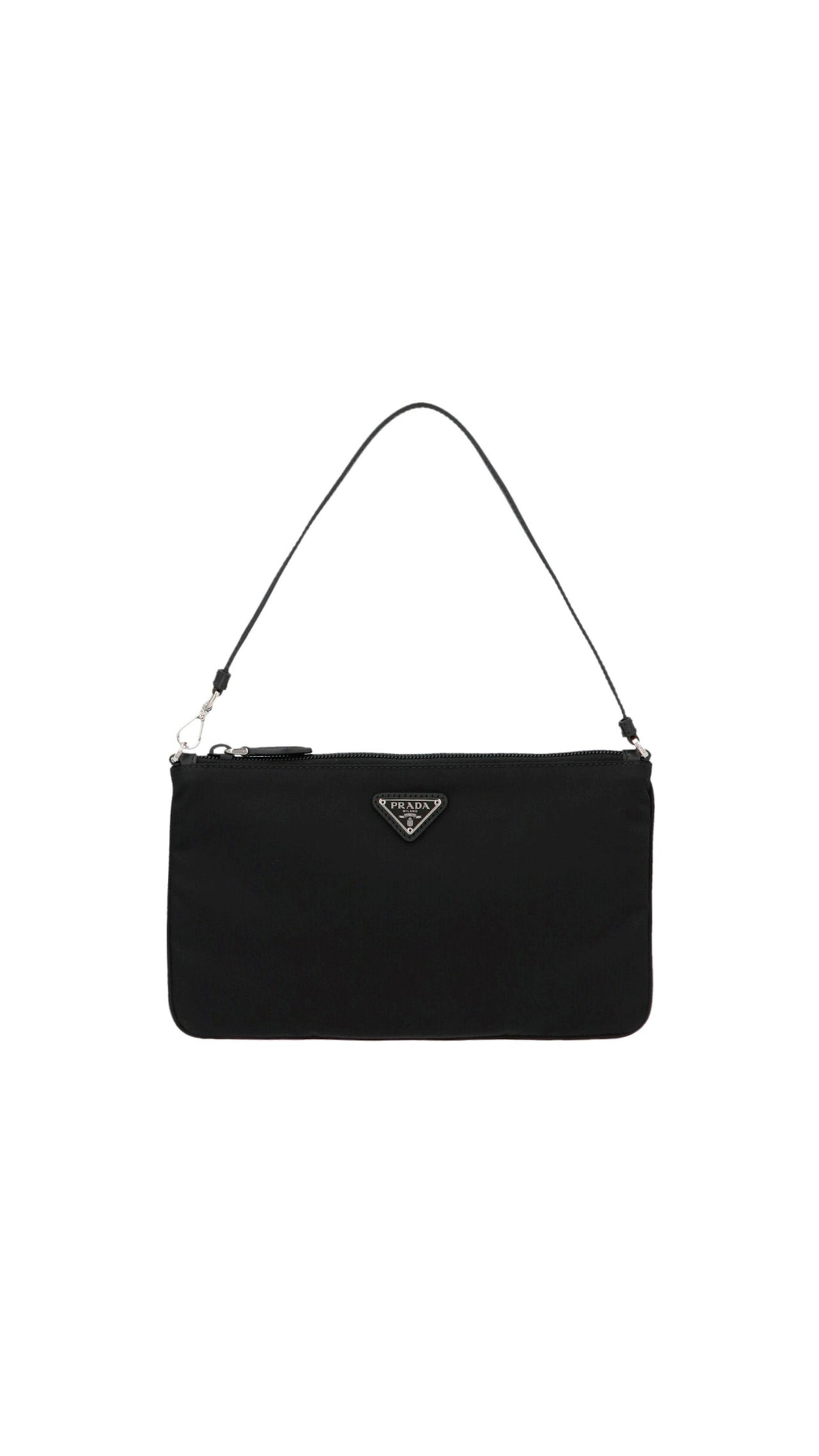 Re-Nylon Shoulder Pouch - Black