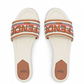 Signature Canvas and Leather Slide - Beige/Multi