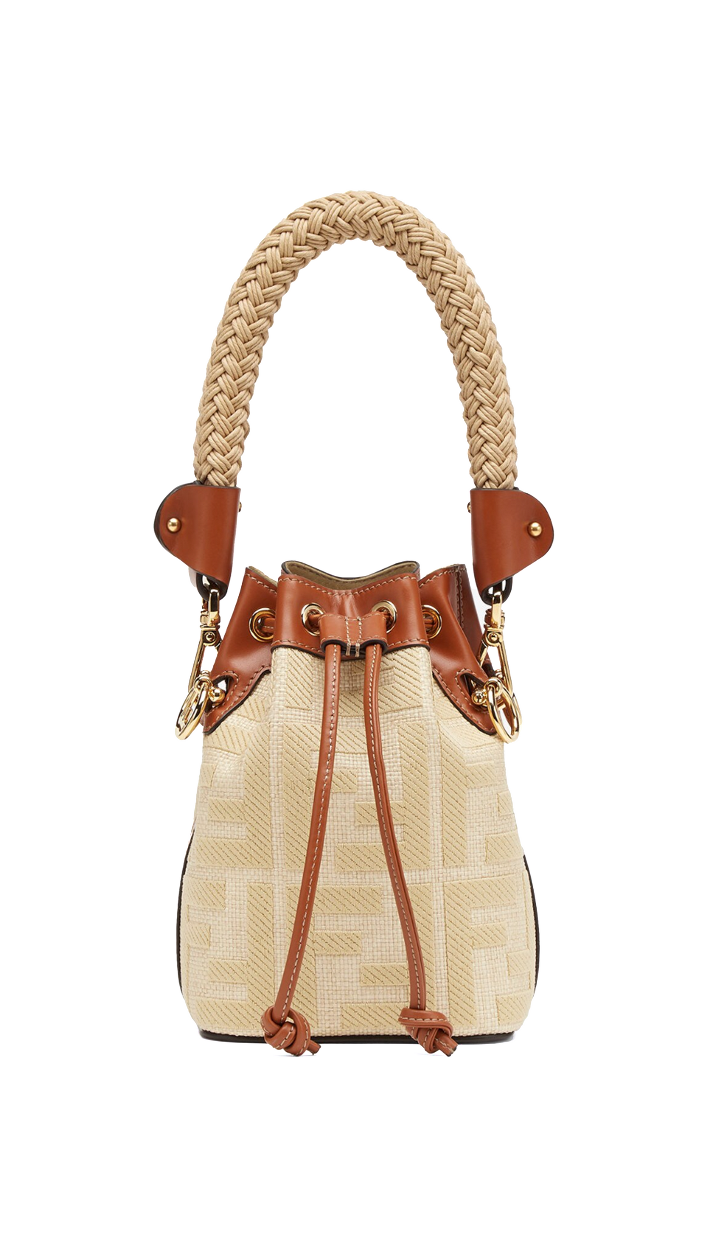 Mon Trésor Straw Bucket Bag - Natural/Brown