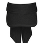 Visor in Straw with Scarf - Black