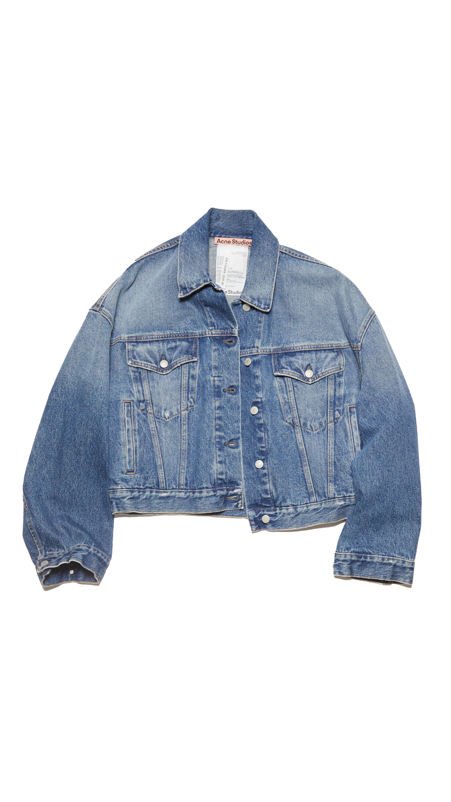 Loose Fit Denim Jacket - Mid Blue