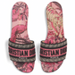 Dway Embroidered Slide - Indy Pink