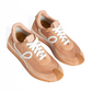 Flow Runner Sneakers in Suede and Nylon - Camel/White