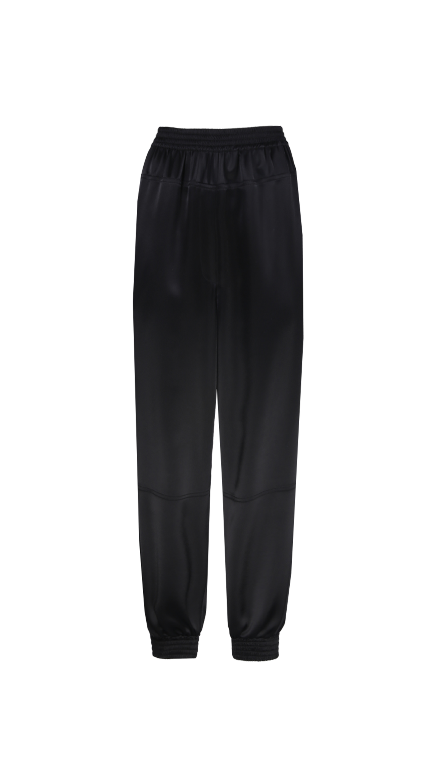 Crepe Satin Sweatpants - Black