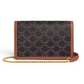 Triomphe Wallet on Chain in Triomphe Canvas and Calfskin - Tan