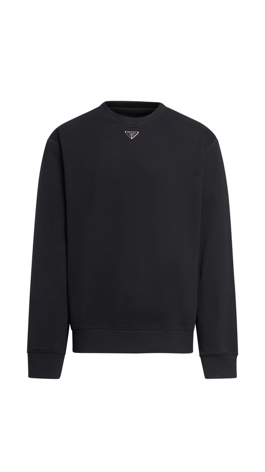 Technical Cotton Sweatshirt - Black