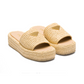 Raffia Flatform Sandal - Natural
