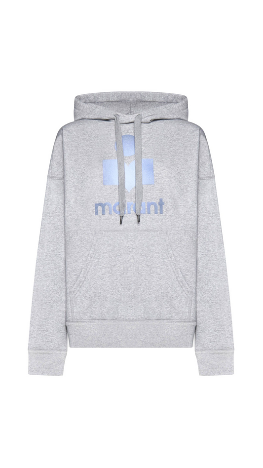 Mansel Oversized Hooded Sweatshirt - Grey Mélange