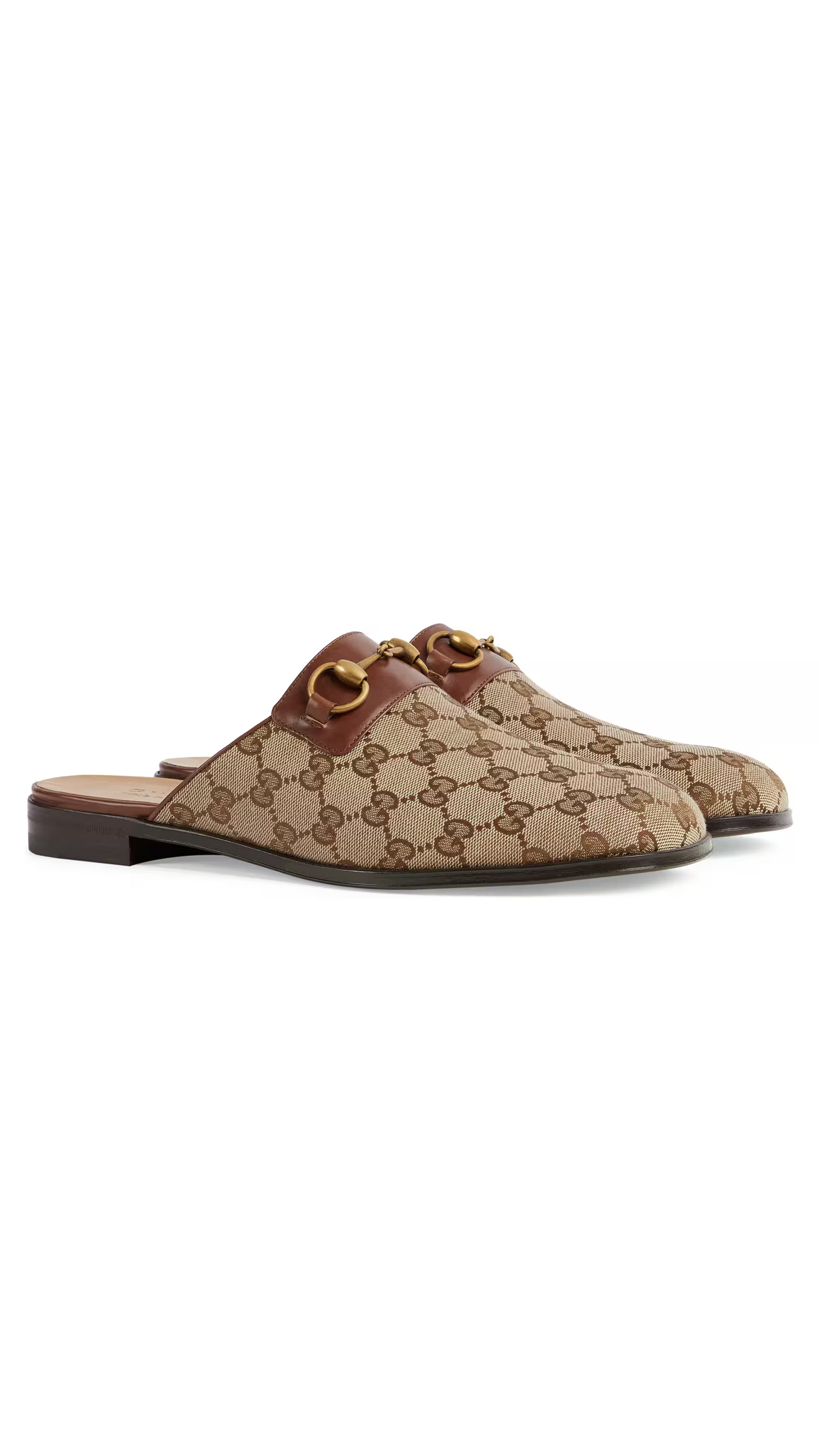GG Horsebit Slipper - Beige/Ebony/Brown