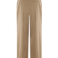 Trousers in Cotton and Silk - Beige
