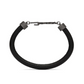 Opyum Bracelet In Crinkled Leather and Metal - Black