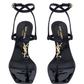 Cassandra Sandals in Silk Satin - Patriot Navy