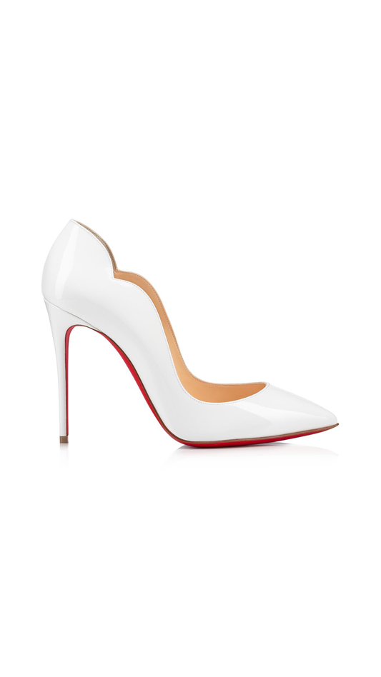 Hot Chick Patent Leather Pumps 100 MM - White