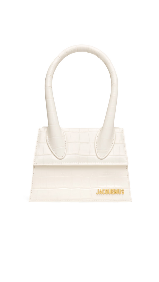 Le Chiquito Moyen Bag - Croco Ivory