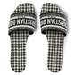 Dway Micro-Houndstooth Slide - Black/White