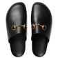 Leather Horsebit Slipper - Black