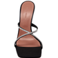 Adriana Crystal Slipper - Satin Black