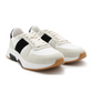Suede and Technical Mesh Jagga Sneaker - Whiteg/Black