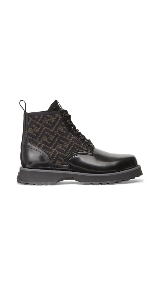 Leather Biker Boots - Black