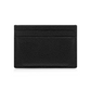Grained Leather Card Holder - Black