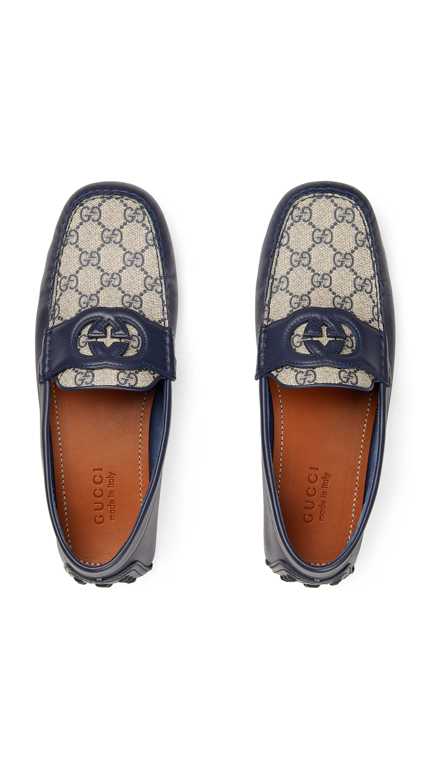 Men's Interlocking G Driver - Blue