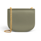 Teen Chain Besace Clea Bag in Shiny Calfskin - Soft Khaki