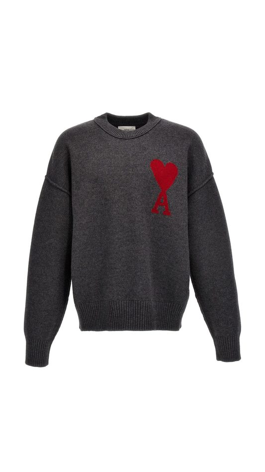 Red Ami De Coeur Sweater - Grey