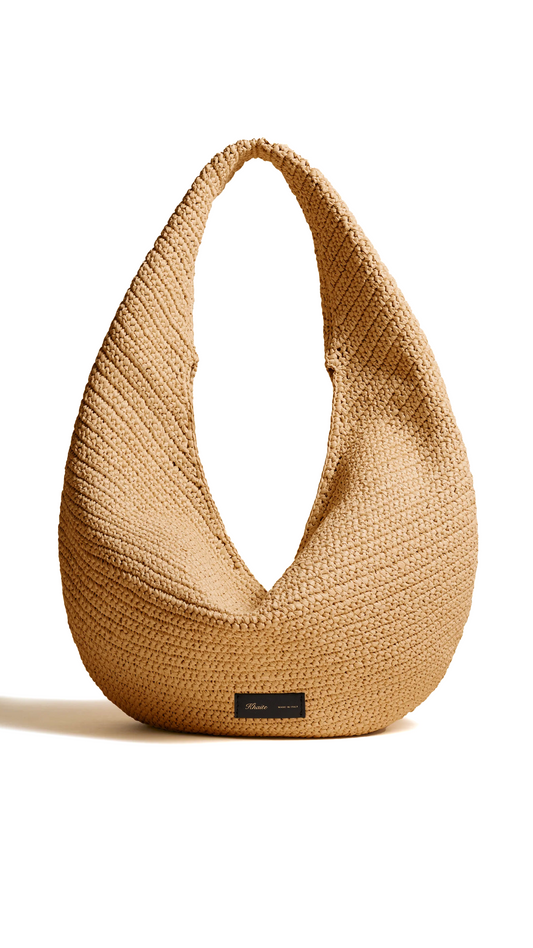 The Large Olivia Hobo Bag - Natural Raffia