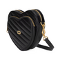 Interlocking G Mini Heart Shoulder Bag - Black