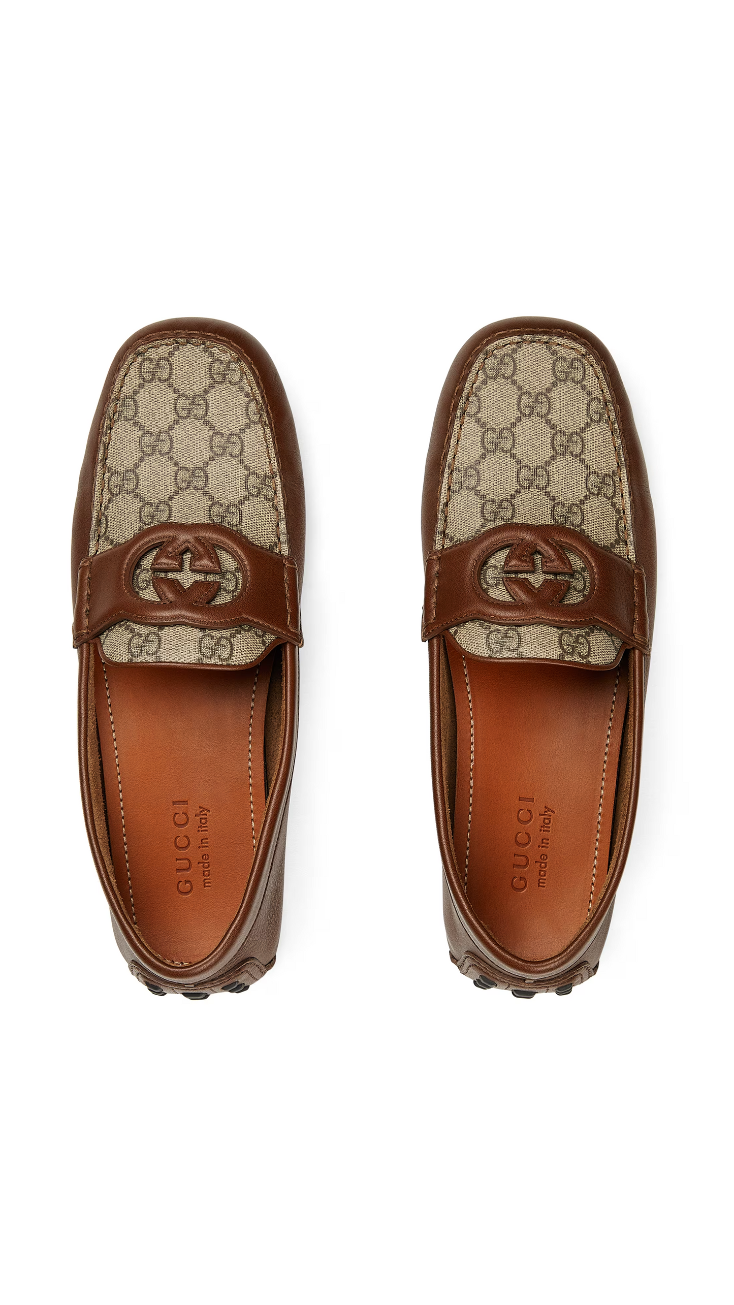 Men's Interlocking G Driver - Brown