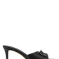 Heel Sandals with Tonal Vlogo  - Black