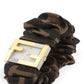 Fendimania Baguette Watch - Brown/Gold/Silver