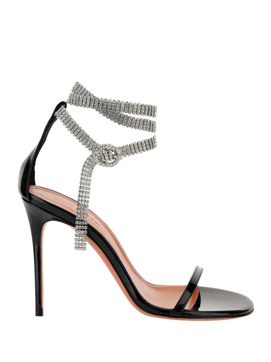 Giorgia Crystal Sandals - Black