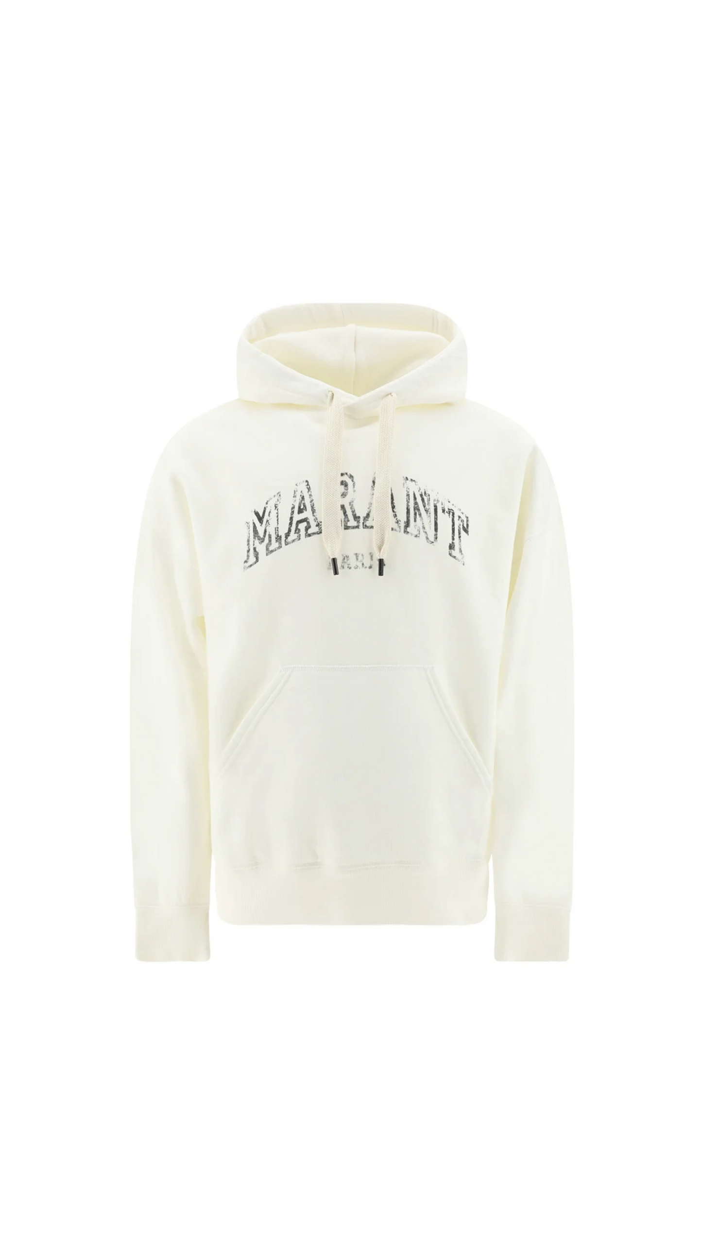 Miley Logo Hoodie Sweatshirt - White