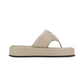 Nappa Leather Wedge Thong - Desert Beige