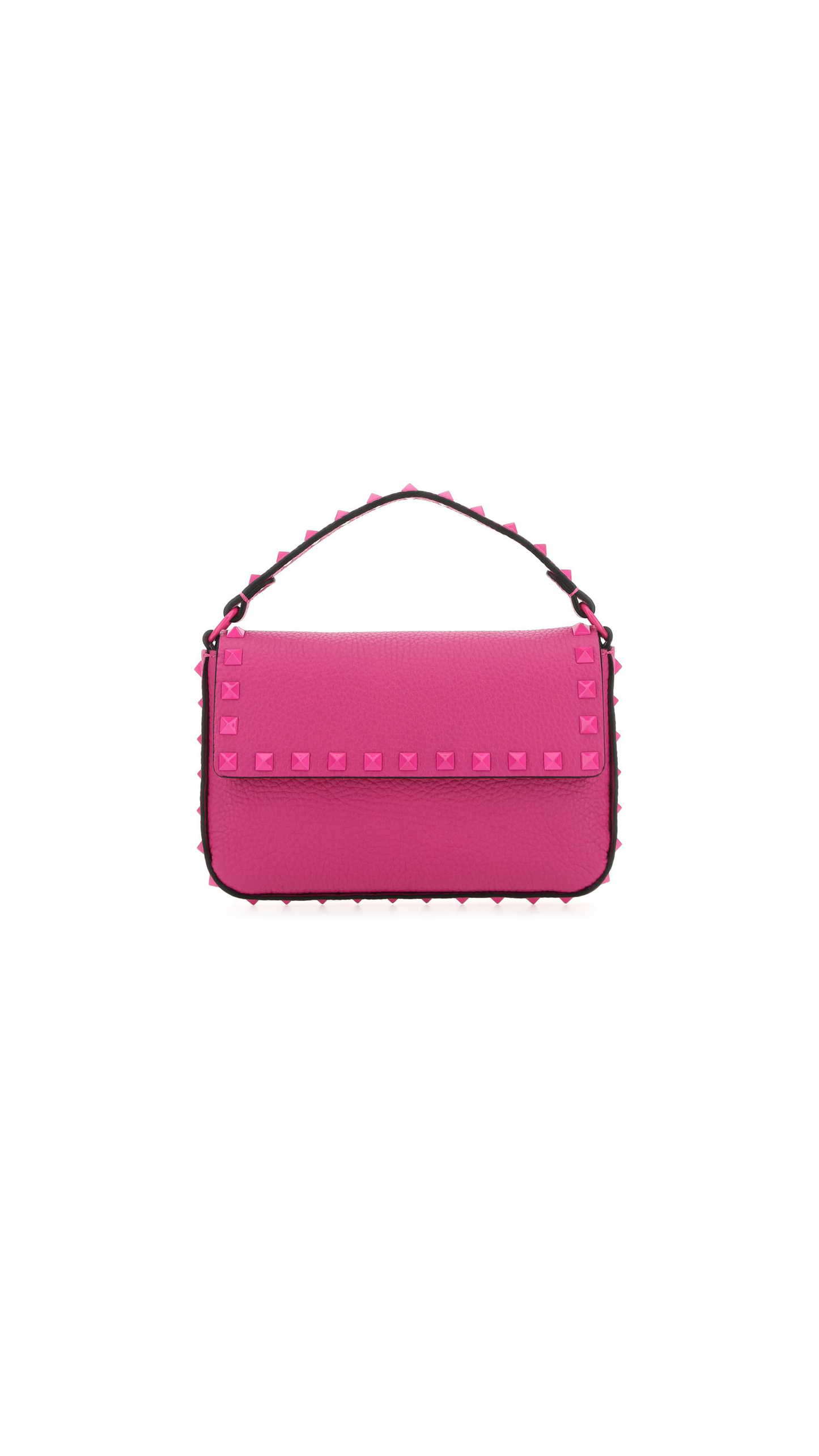 Rockstud Calfskin Pouch Crossbody Bag - Pink PP