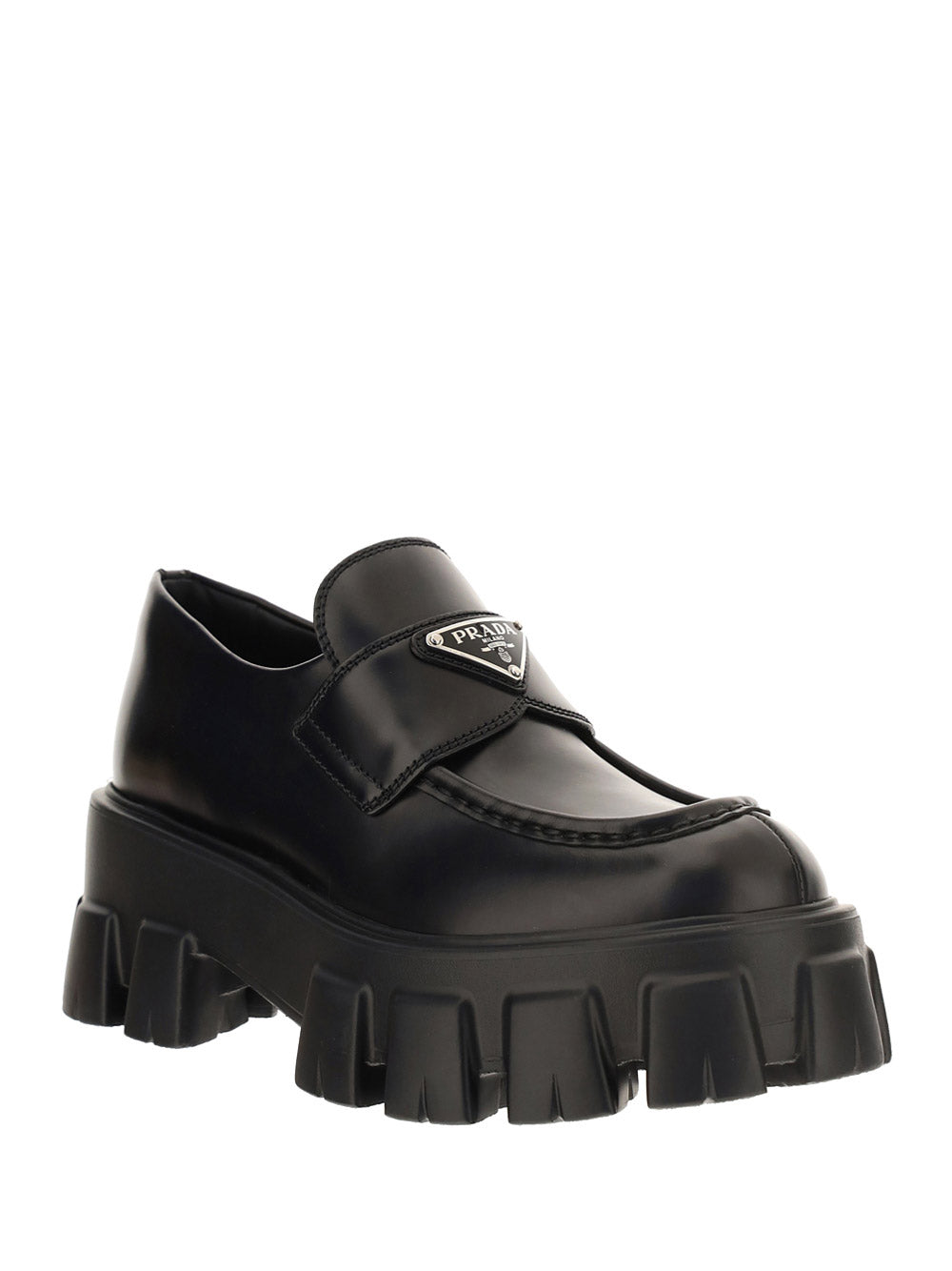 Monolith Brushed Leather Loafers - Black