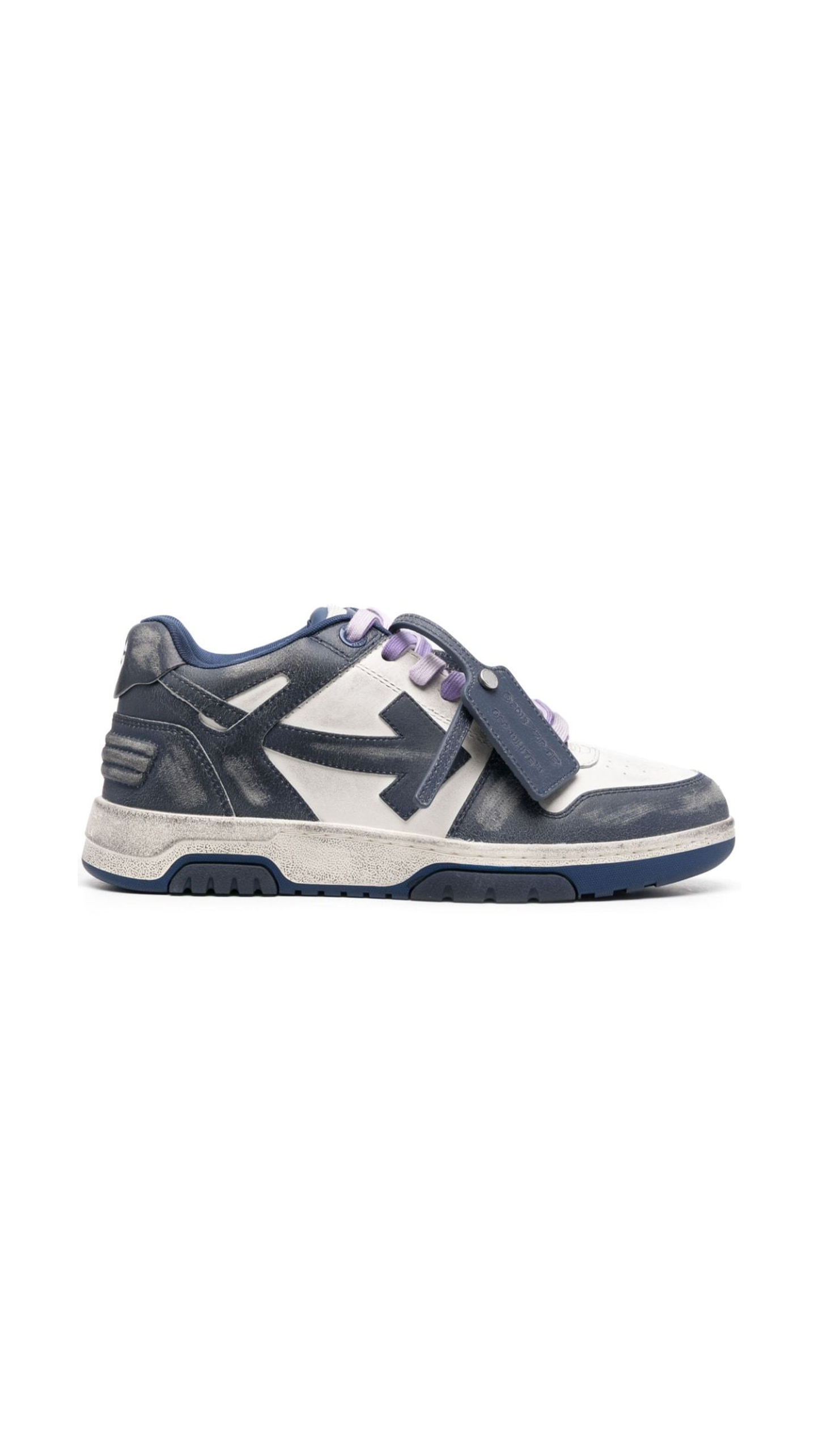 Out Of Office Vintage Leather Sneakers - Navy/White
