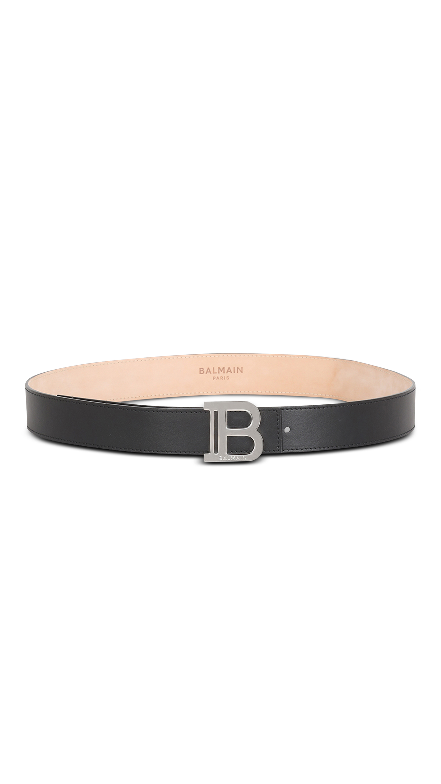 Smooth Leather B-belt - Black