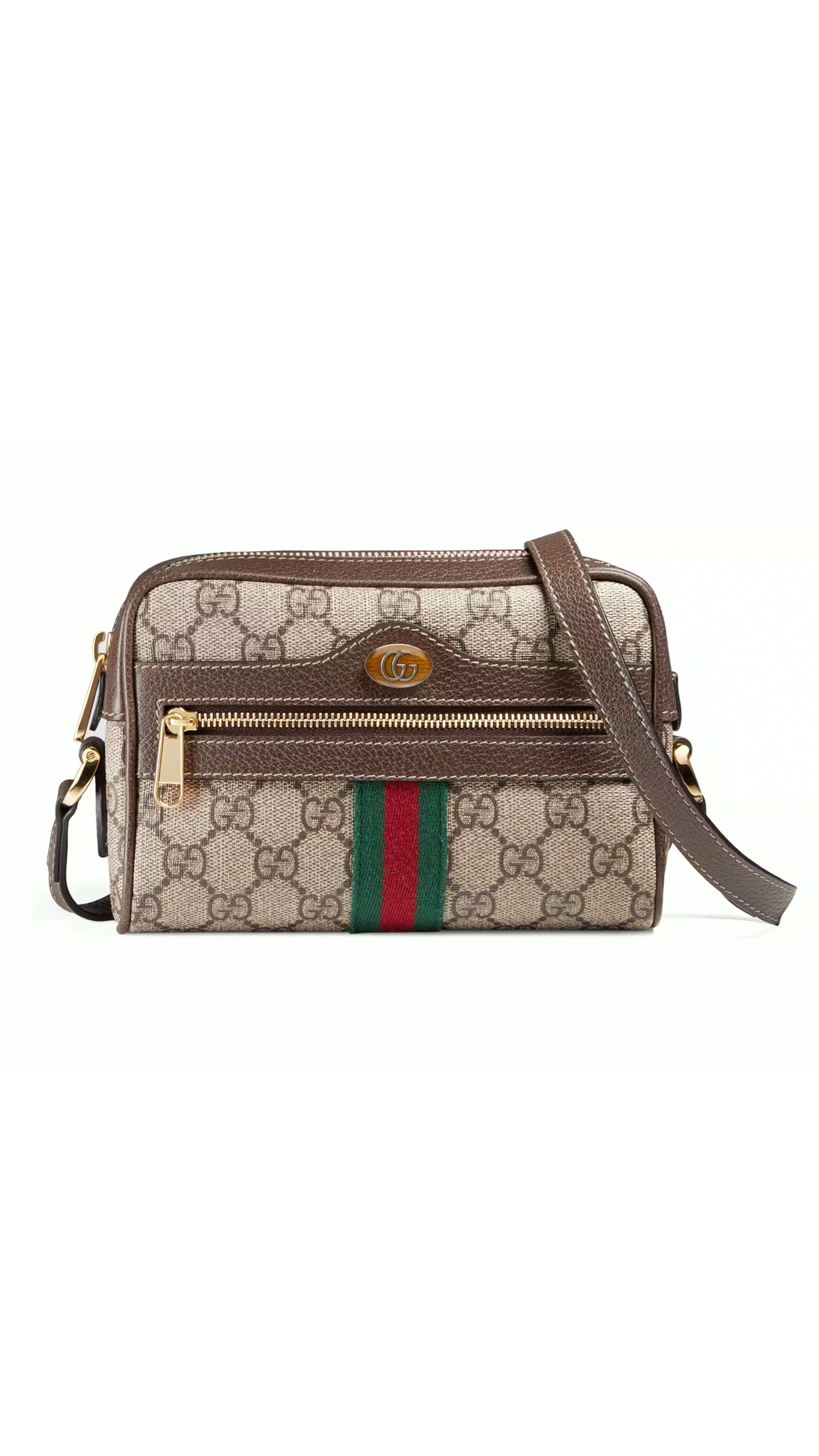 Ophidia GG Supreme Mini Bag - Beige&Ebony/Brown