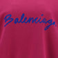Brushstroke Logo Print Crewneck Sweatshirt - Fuchsia