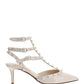 Rockstud  Pumps with Tonal Studs - White