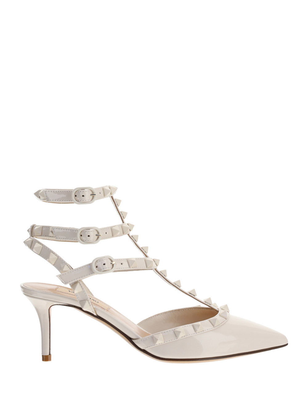 Rockstud  Pumps with Tonal Studs - White