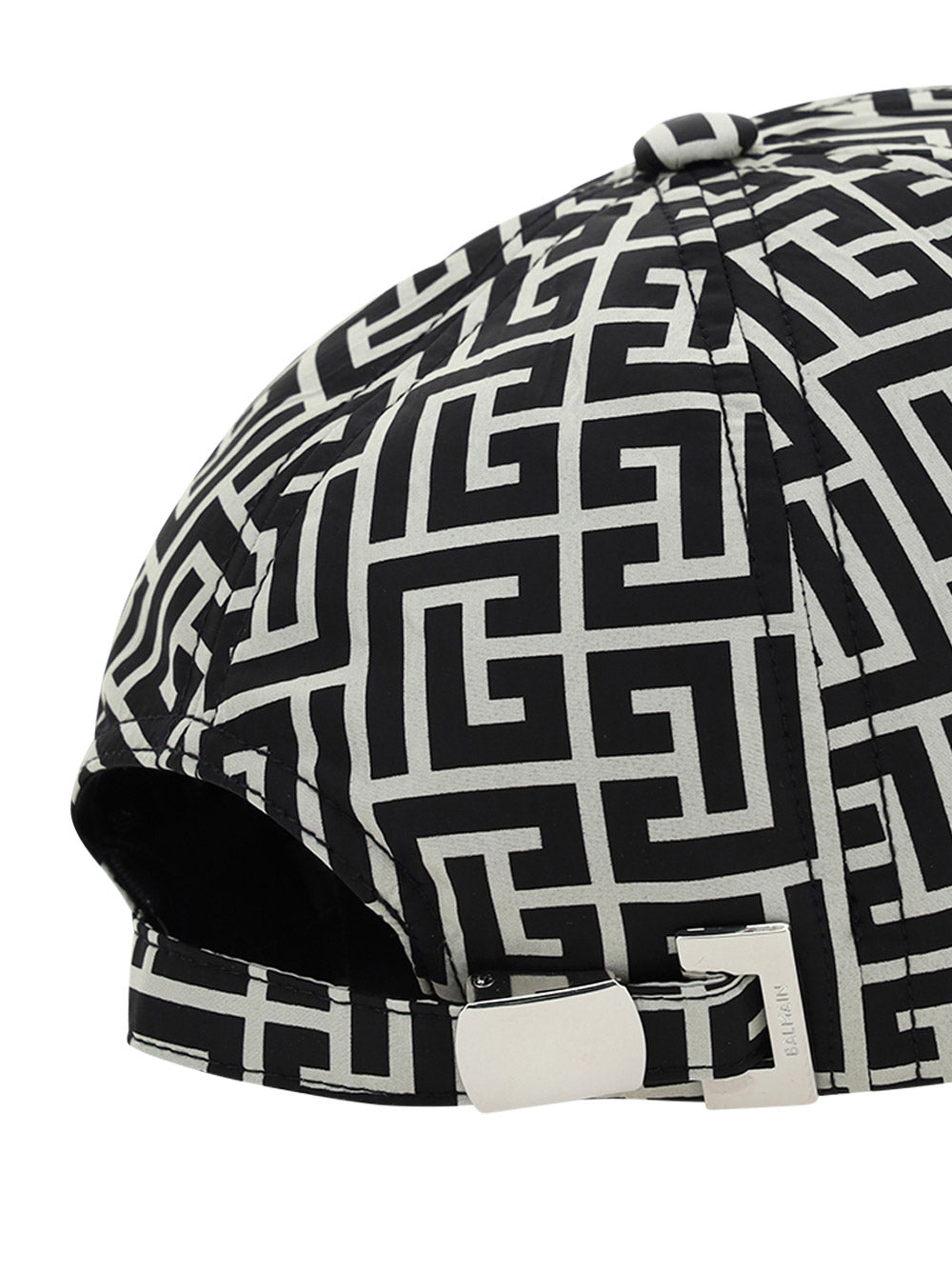 Monogram Nylon Cap - Black/White