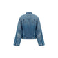 Loose Fit Denim Jacket - Mid Blue
