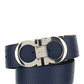 Reversible And Adjustable Gancini Belt - Black \ Navy