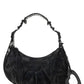 Le Cagole XS Shoulder Bag Crocodile Embossed - Black
